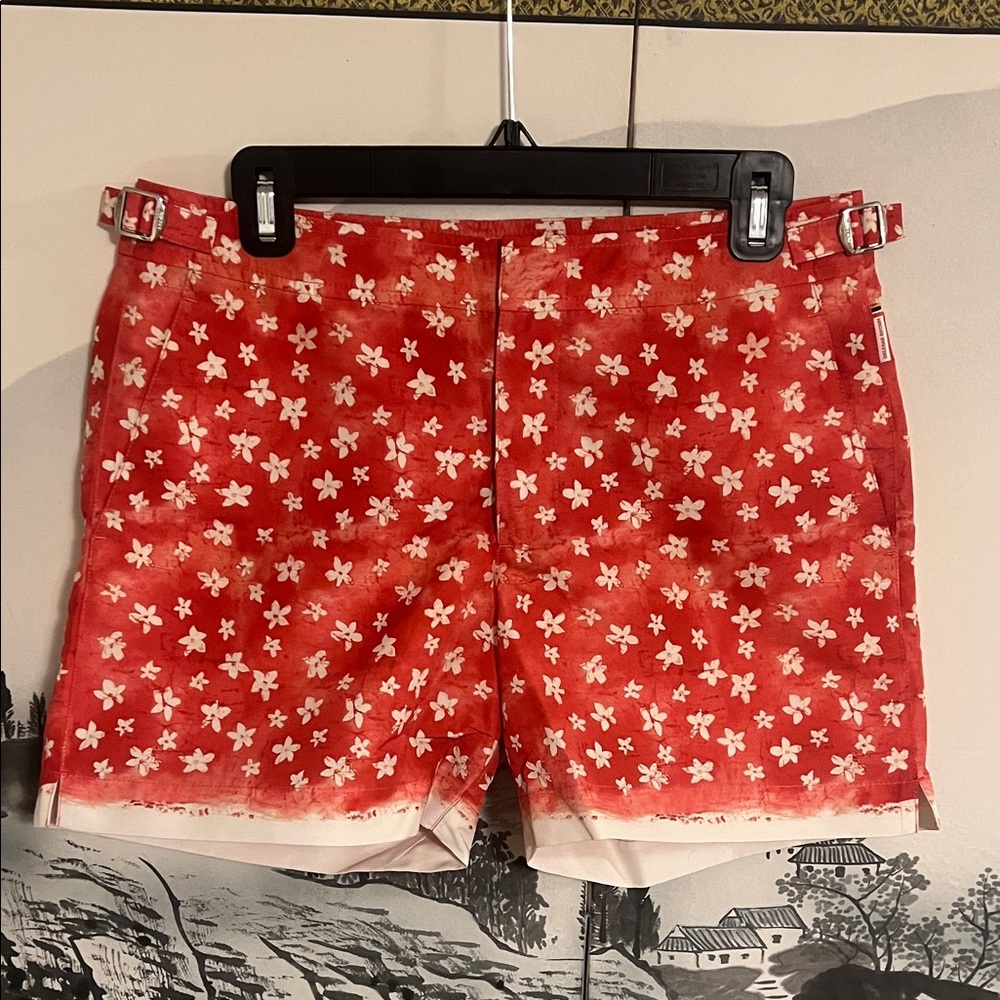 Orlebar Brown Setter Red and White Floral Swim Shorts - 31